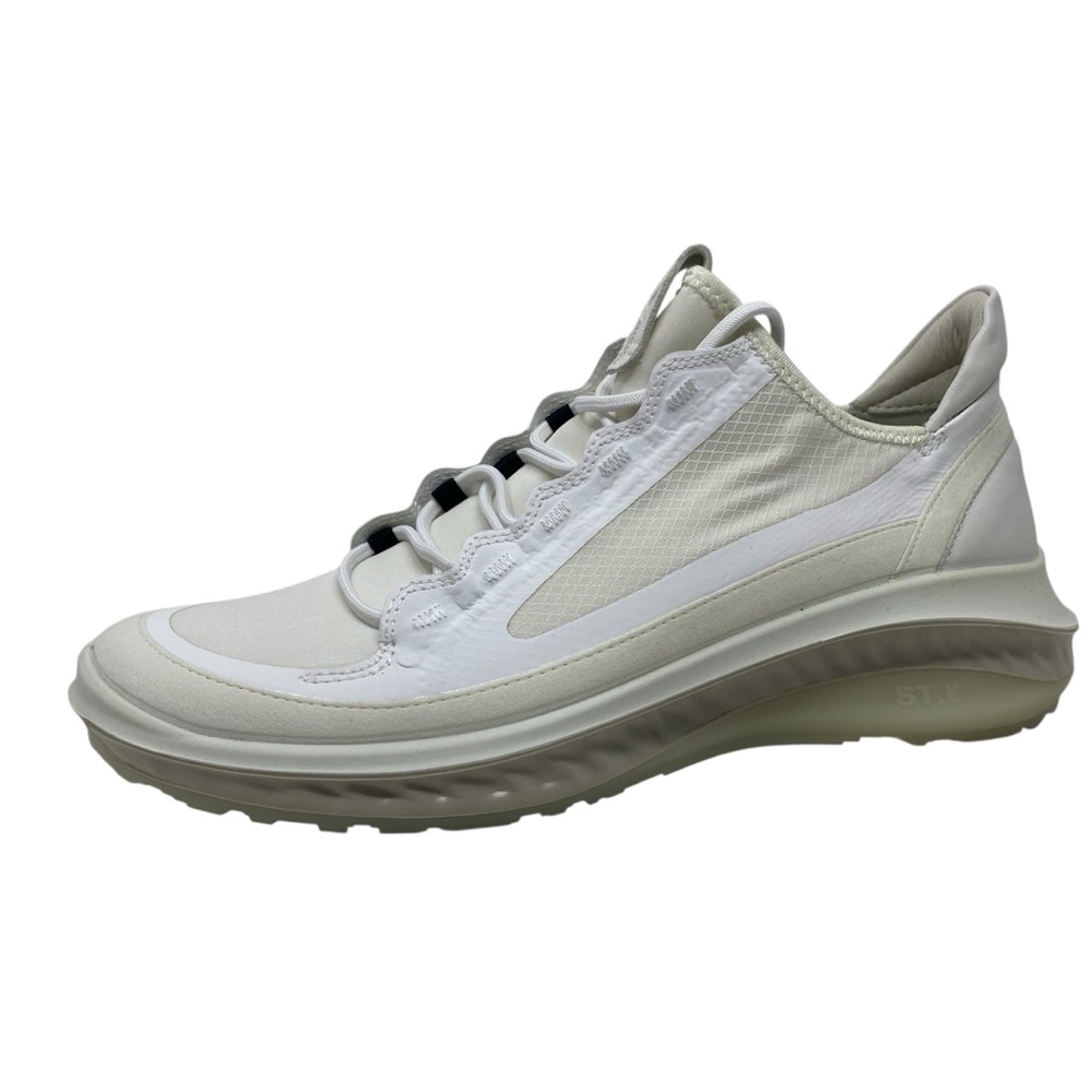 ECCO Men’s ST.360 White Leather Athletic Sneakers Size 41 (US 7–7.5)